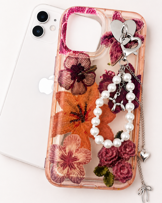 Puppy Pearl Loop Phone Charm