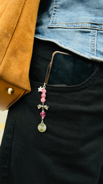 Pinky Star Phone Charm
