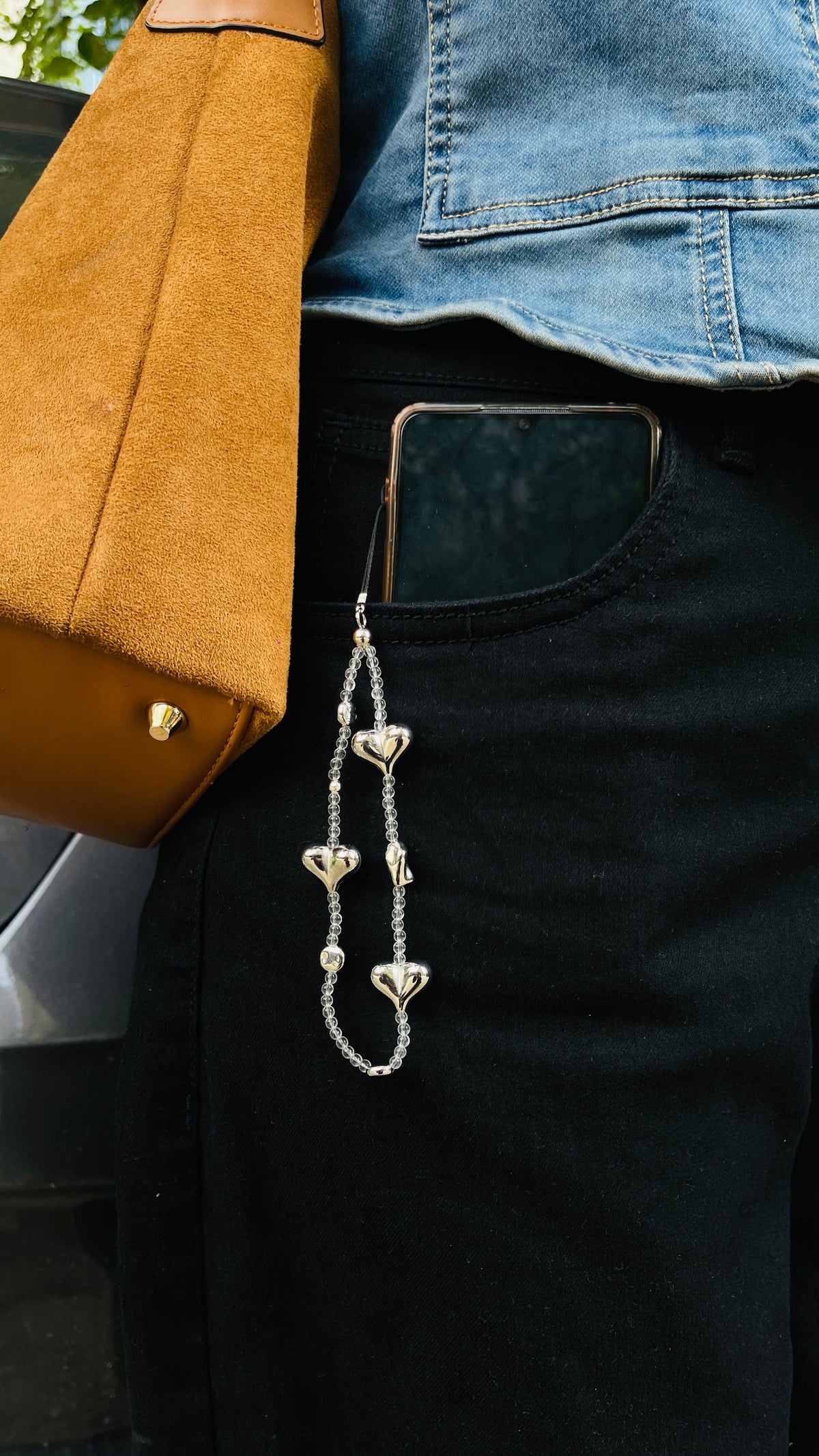 Cloud Heart Loop Phone Charm
