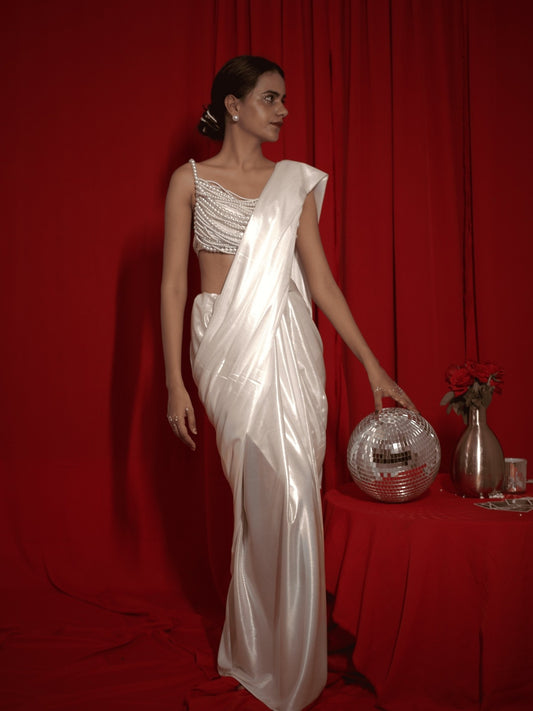 Moonlit Grace Saree